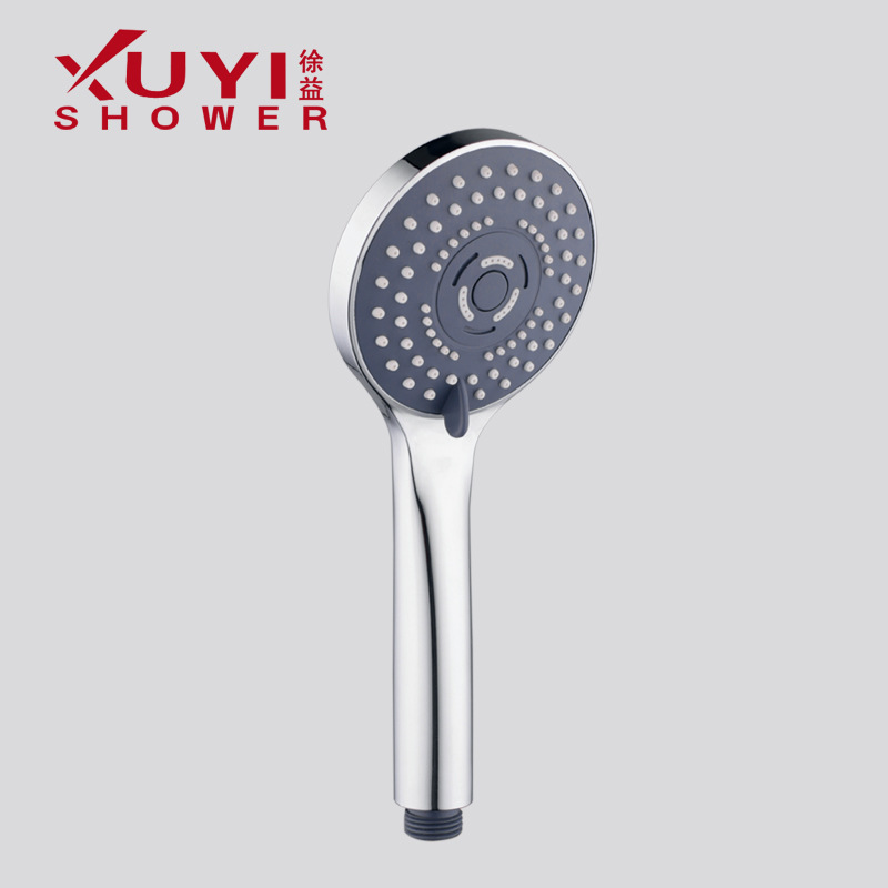 Factory direct supply of Hans new material five-speed two-color pressurized handheld showerhead, shower head and showerhead for household use details Picture