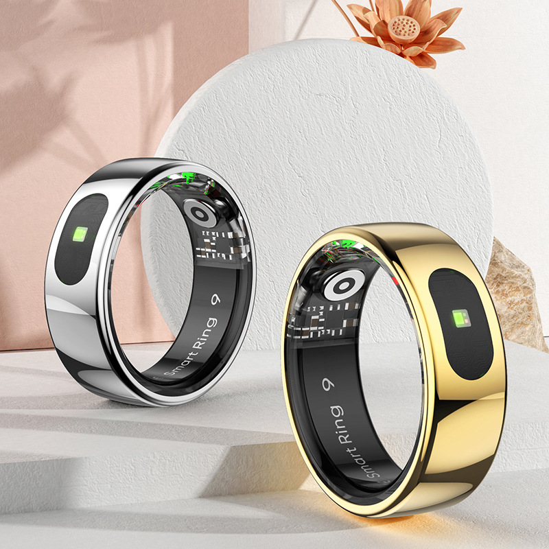 R08 Smart ring: Heart rate, body temperature, blood oxygen, sleep monitoring, remote control for selfies, music control, step count, smart ring full figure