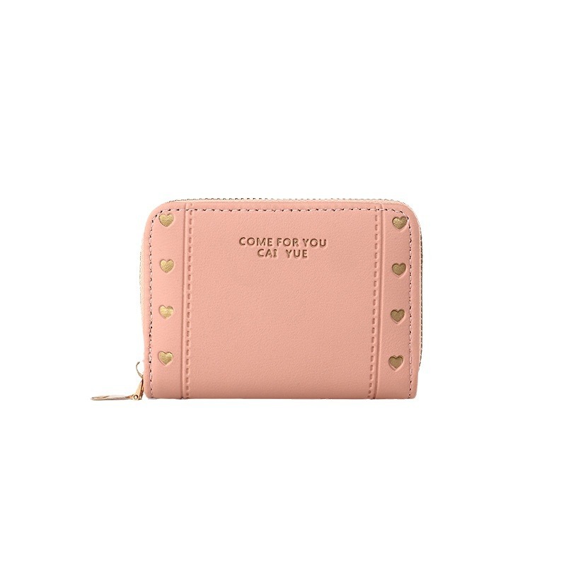 New women's wallet short solid color card case 2024 Spring Women's high-end zipper coin purse wholesale Item Picture