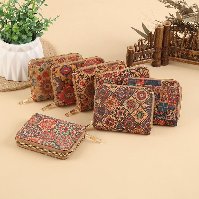 Multi-layer small wallet, short large-capacity portable student card case, exotic style, the same fashionable combination as the Internet celebrity full figure