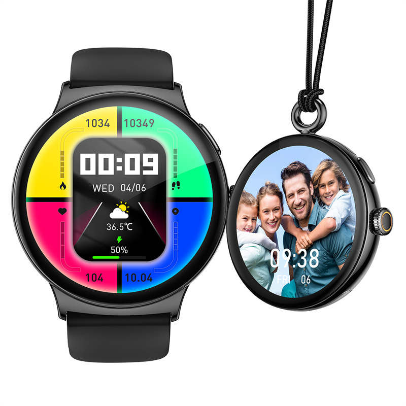 LA99 Men's and women's phone, neck pendant smartwatch, heart rate, blood oxygen meter, step gauge, waterproof, wearable in Huaqiangbei details Picture