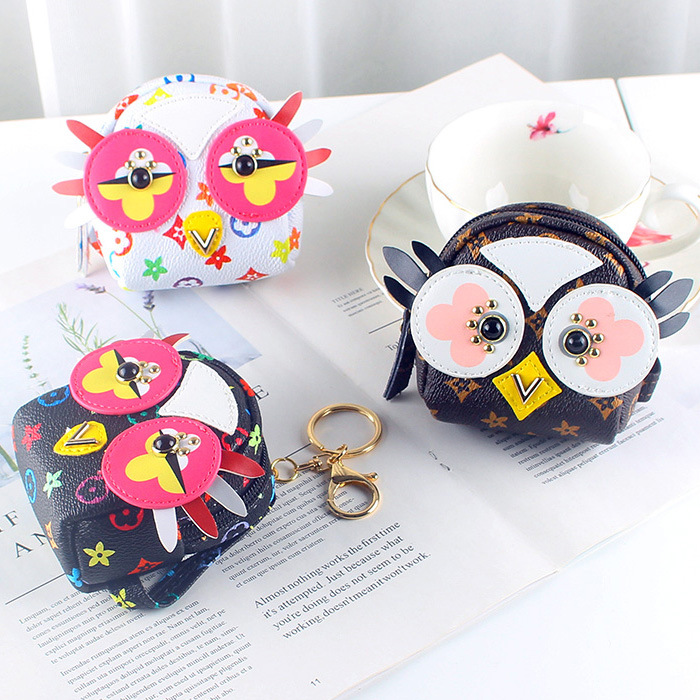 A small, cute Korean girl's heart, Instagram small schoolbag, keychain, one-piece zipper coin purse full figure