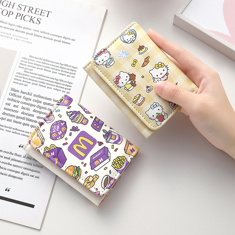 New women's wallet with high appearance level, portable and niche wallet, 30% off, coin purse, wallet, ultra-thin and light card case in one details Picture