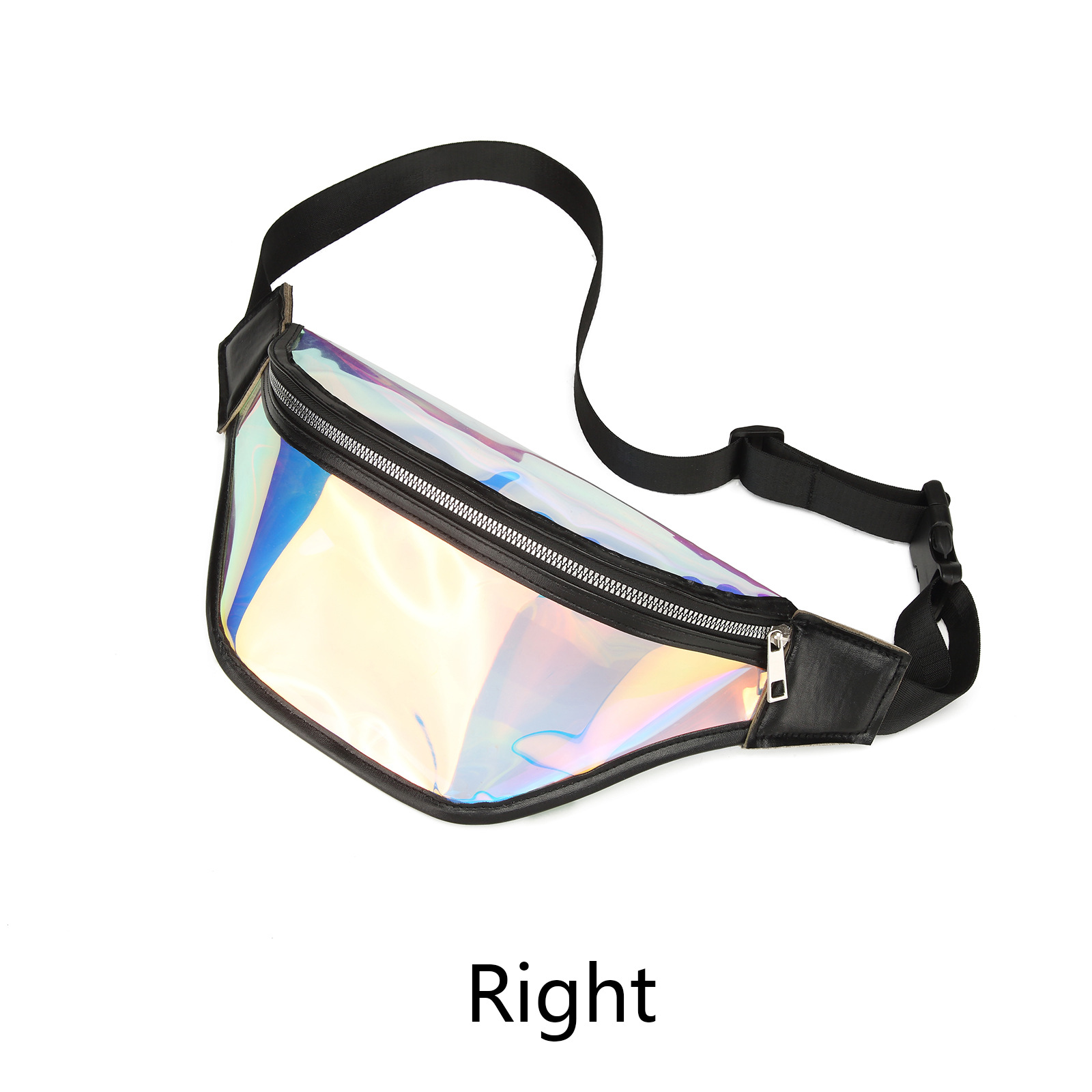 Customized summer sports waist bag, running fitness phone, waterproof transparent swimming storage, crossbody bag, laser waist bag details Picture