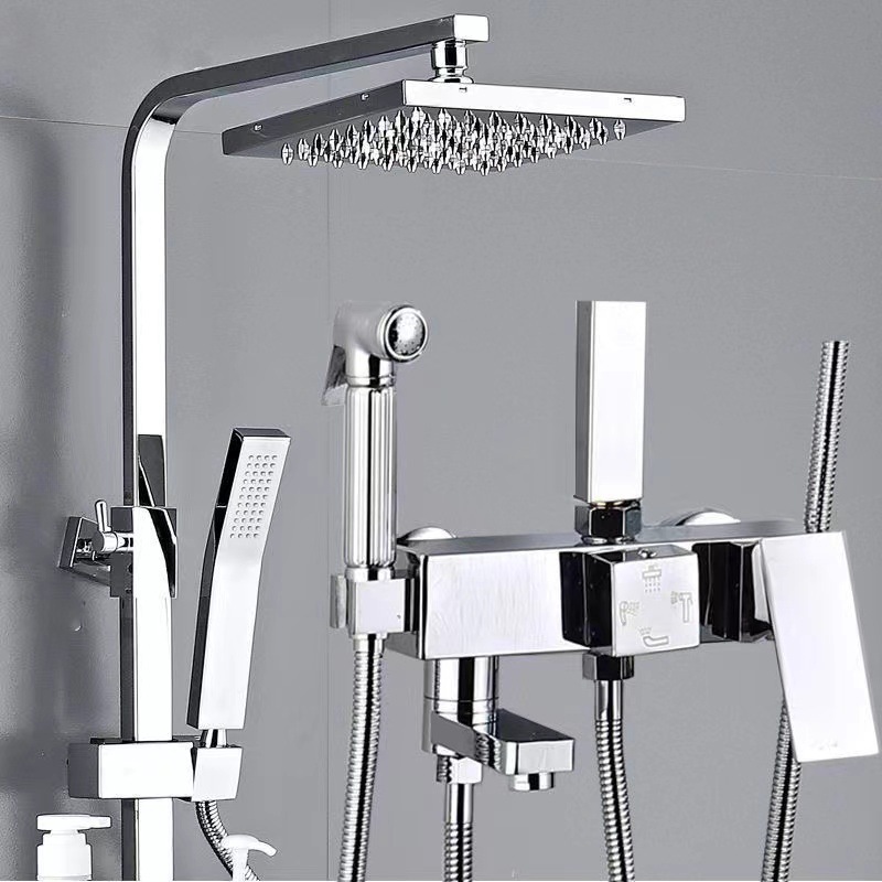 Shower head set, household constant-temperature copper body, bathroom, shower, rain shower, bath, water faucet, pressure-increasing nozzle Application Scenario
