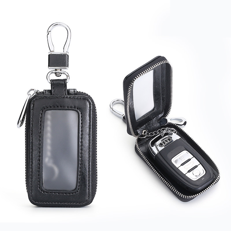 The new pu couple key case, large-capacity mirror window, women's car remote control, zipper key case, exquisite and retro Application Scenario