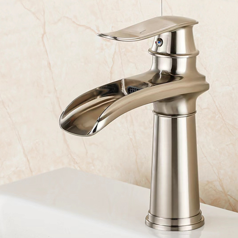 All-copper black antique countertop basin faucet, European-style washbasin, washbasin, washbasin faucet, waterfall faucet Specification drawing