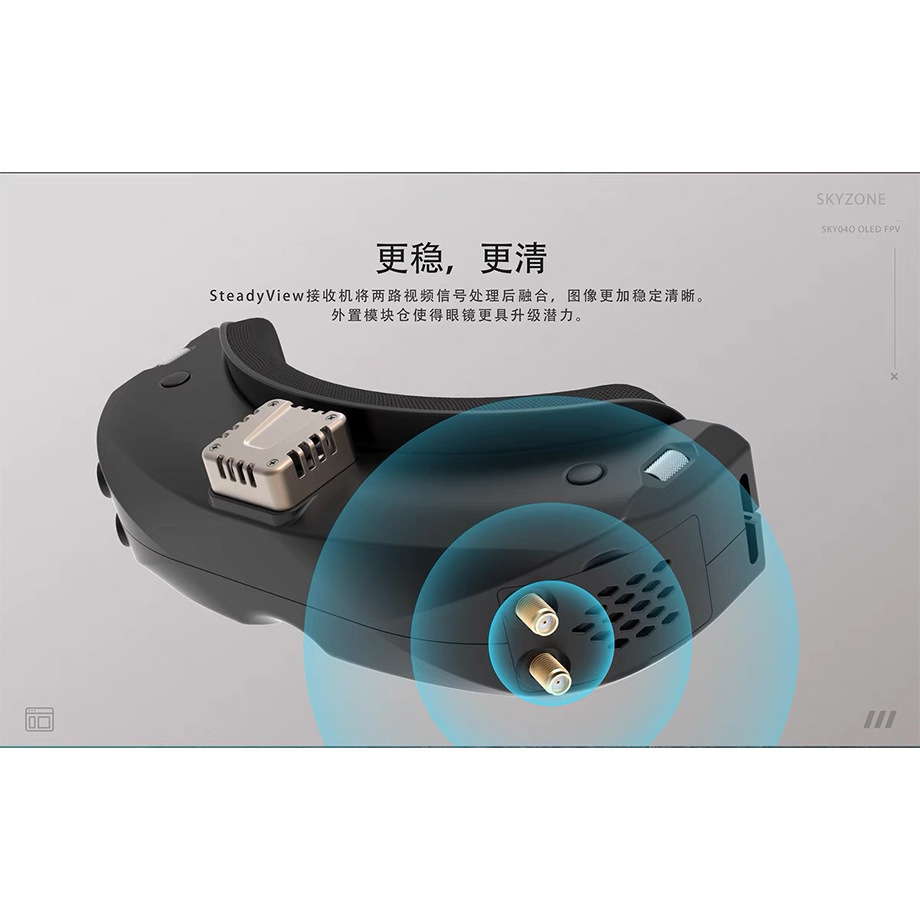 SKYZONE SKY04O PRO 04O PRO Video Glasses Upgraded Version Dual Reception Fusion Analog Video Transmission details Picture