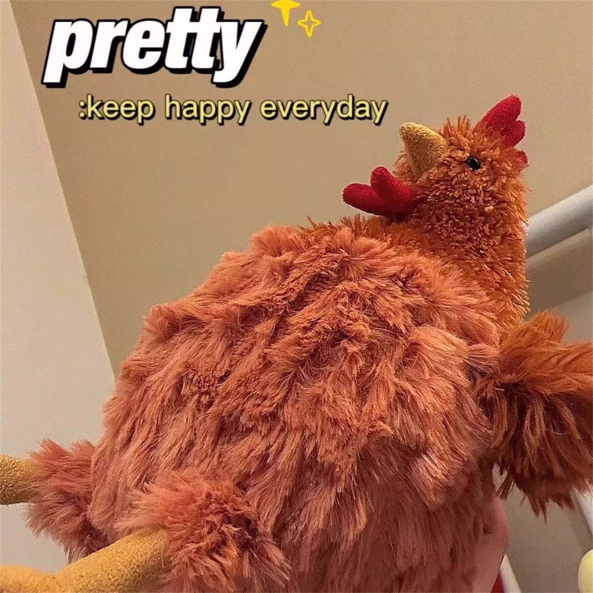Creative Cecil Chicken plush toy, Clooney Rooster girl soothing doll, doll, sleeping pillow Specification drawing