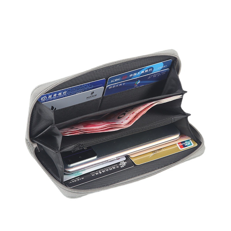 2024 Portable solid-color women's wallet, new coin purse, fashionable mobile phone case, large-capacity zipper clutch Application Scenario