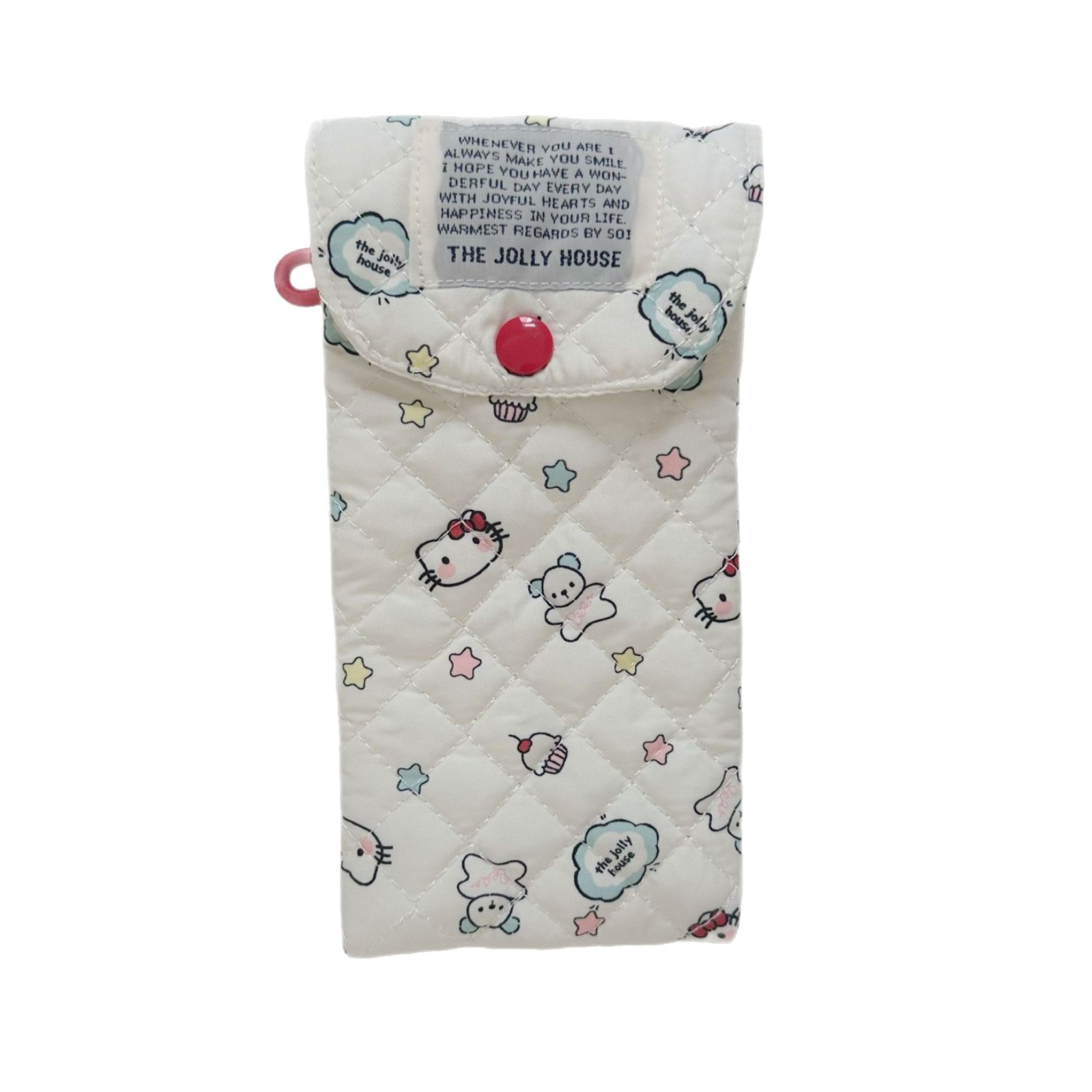 Cartoon cat glasses storage bag, portable cotton-padded pressure-resistant sunglasses bag, sunglasses storage bag, portable glasses case Item Picture
