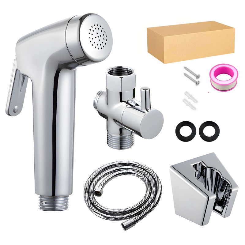 Cross-border body cleansing, women's washbasin set, handheld toilet spray gun, bathroom cleaning, buttock cleansing device, toilet flushing nozzle full figure