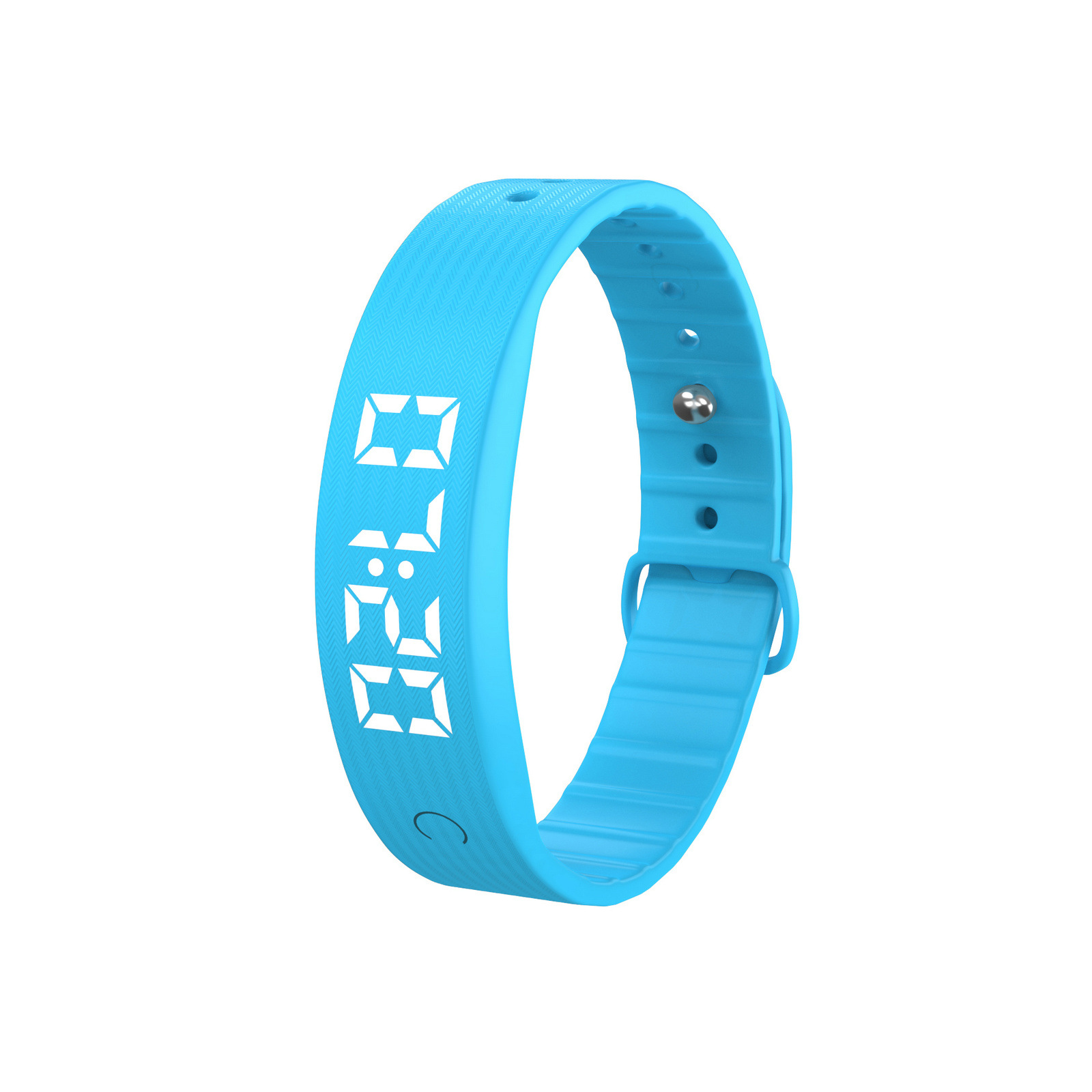 Vibrating alarm clock, countdown timer, stopwatch, sleep monitoring, step-counting, rechargeable, eco-friendly silicone wristband W5SV Specification drawing