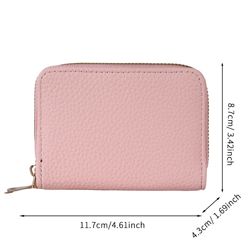 Wholesale multi-functional card case 204 New style organ card case, double-zipper women's wallet, large-capacity pu card holder Item Picture
