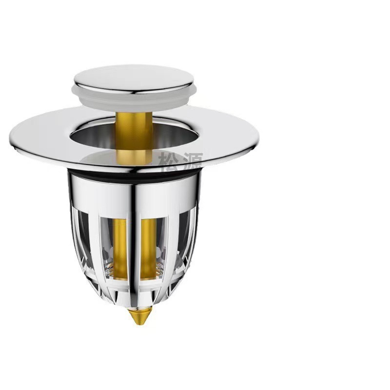Washbasin, sink, drain, spring core, fine copper filter plug, press-type leakage cover, universal spring core Item Picture