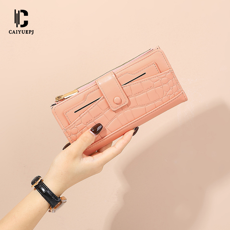 New cross-border wallet for women, short alligator pattern multi-slot INS zipper vertical coin purse Specification drawing