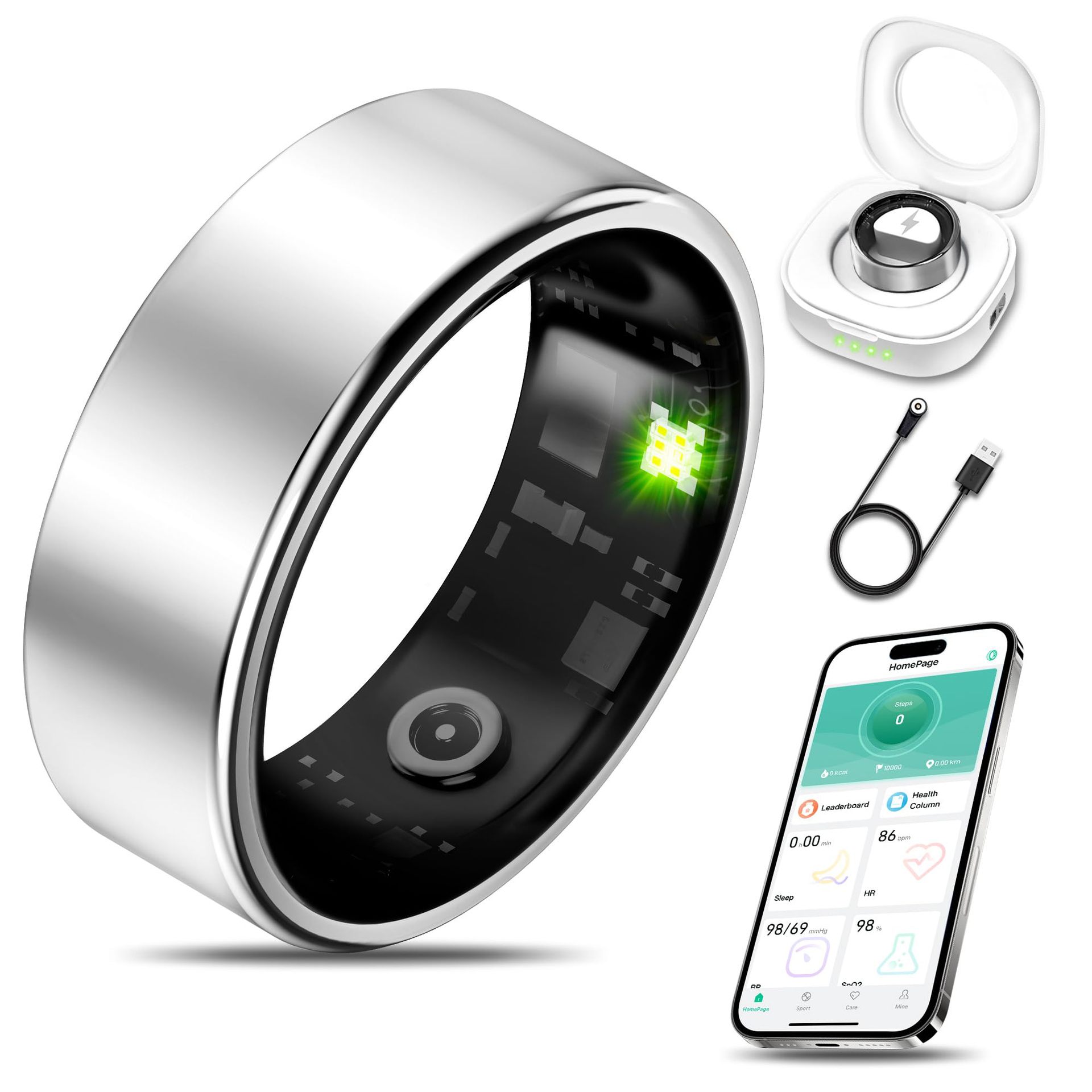 Amazon's best-selling Smart Ring, heart rate, blood oxygen, sleep and health monitoring multi-functional Smart ring Item Picture