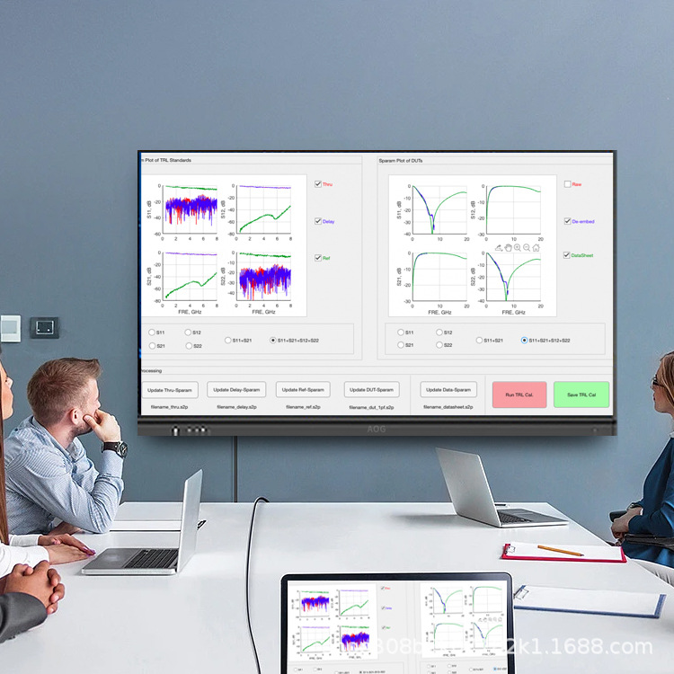 AOG large-screen multimedia conference display, touch exhibition, high-definition electronic whiteboard, intelligent wireless screen projection Specification drawing