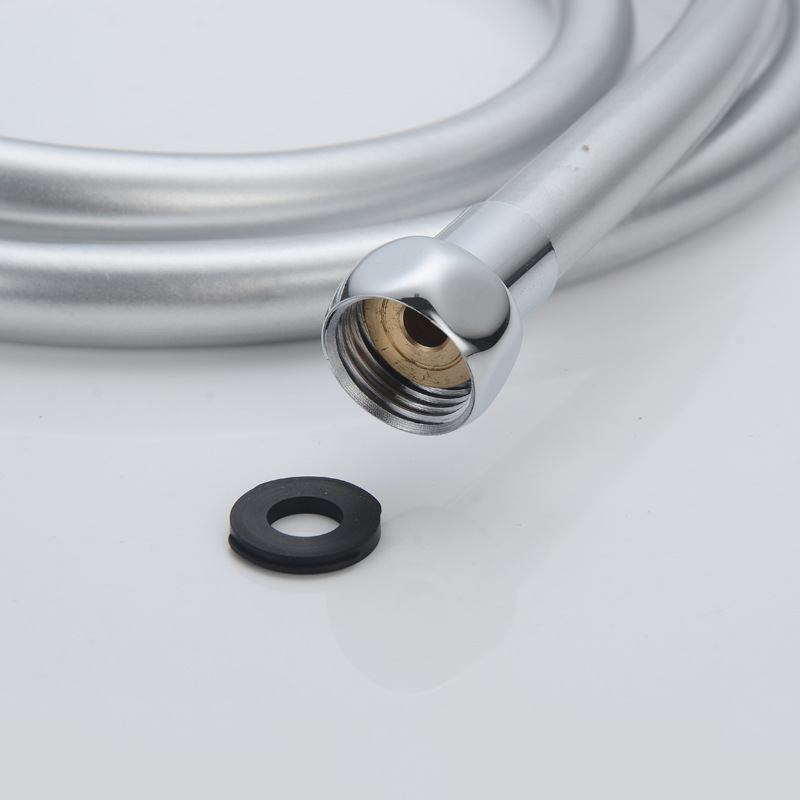 Cross-border exclusive supply of Xiamen shower hose, bathroom shower water inlet pipe, PVC silver powder hose manufacturer Item Picture