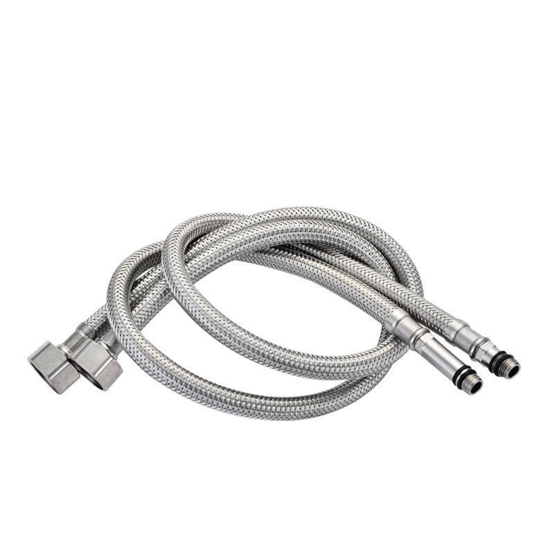 Pointed-head faucet, cold and hot water inlet pipe, stainless steel wire flexible hose, washbasin faucet, vegetable basin faucet, 60 inlet pipe full figure