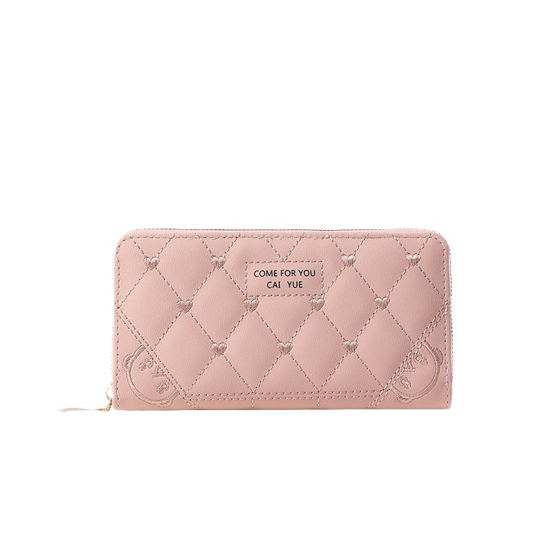 New long diamond-shaped coin purse for women, high-end patterned large-capacity zipper clutch for wholesale Item Picture