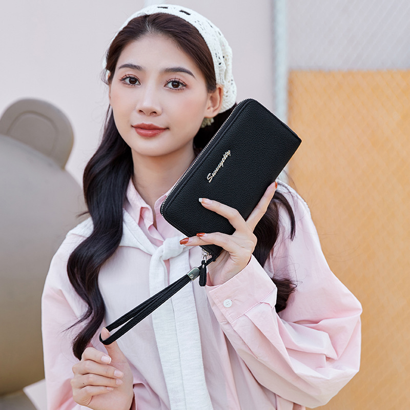pu wallet wholesale 2024new purses Ladies' Clutch Bags, trendy and cheap wholesale manufacturer, multi-compartment card bags Specification drawing