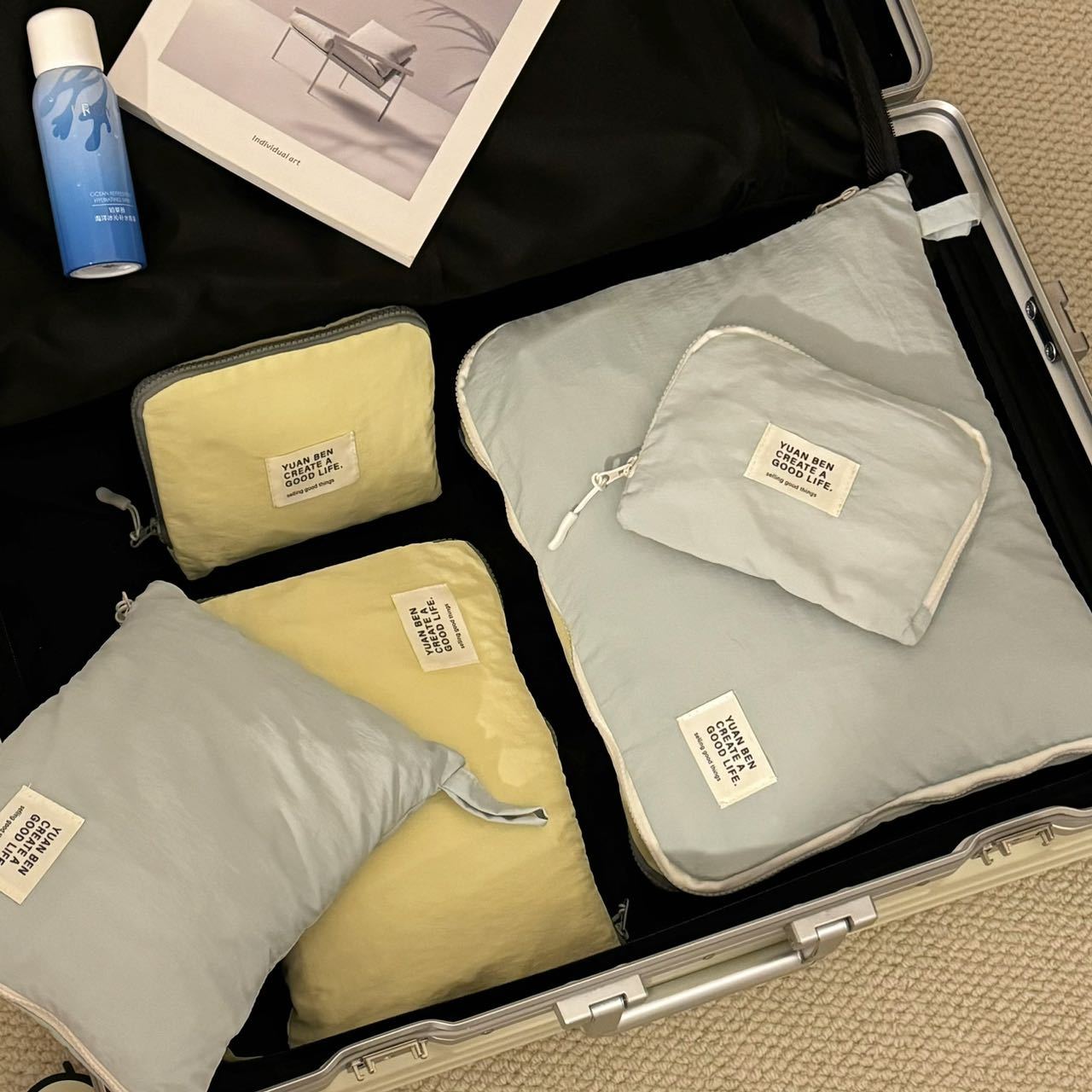 Simple and lightweight travel storage bag, waterproof suitcase organizing bag, clothing and underwear storage bag, clothes sorting bag Specification drawing