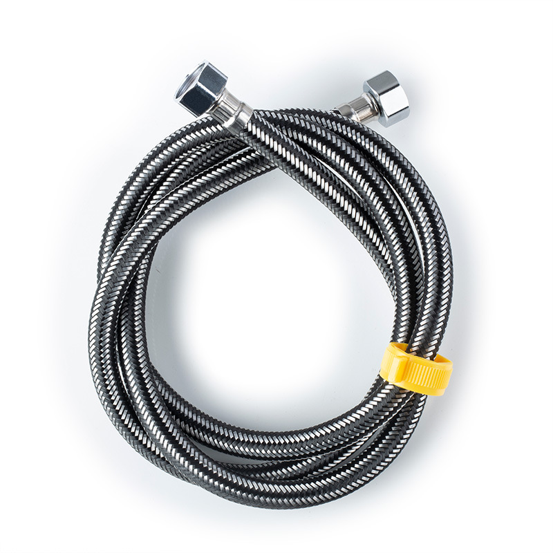 Cross-border free shipping 304 stainless steel braided pipe, 4-inch water supply hose, water heater cold and hot water faucet accessories, water inlet pipe Specification drawing