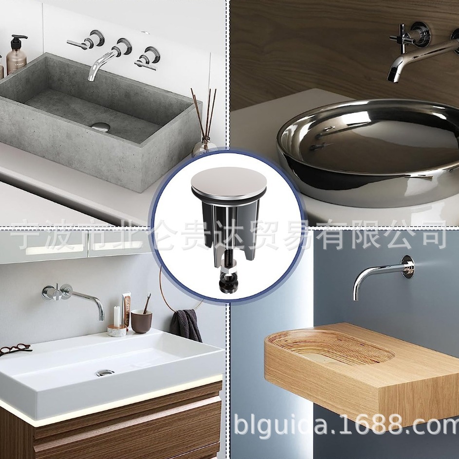 Washbasin pull-out accessories, suitable for European-style washbasin, European standard copper drain accessories, core cover details Picture