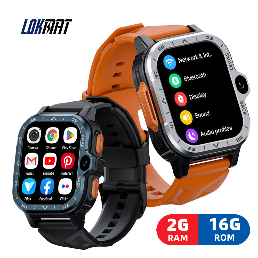 LOKMAT foreign trade version phone smartwatch Apple LP 4 MAX Full network compatibility, card-inserting wifi video call Item Picture
