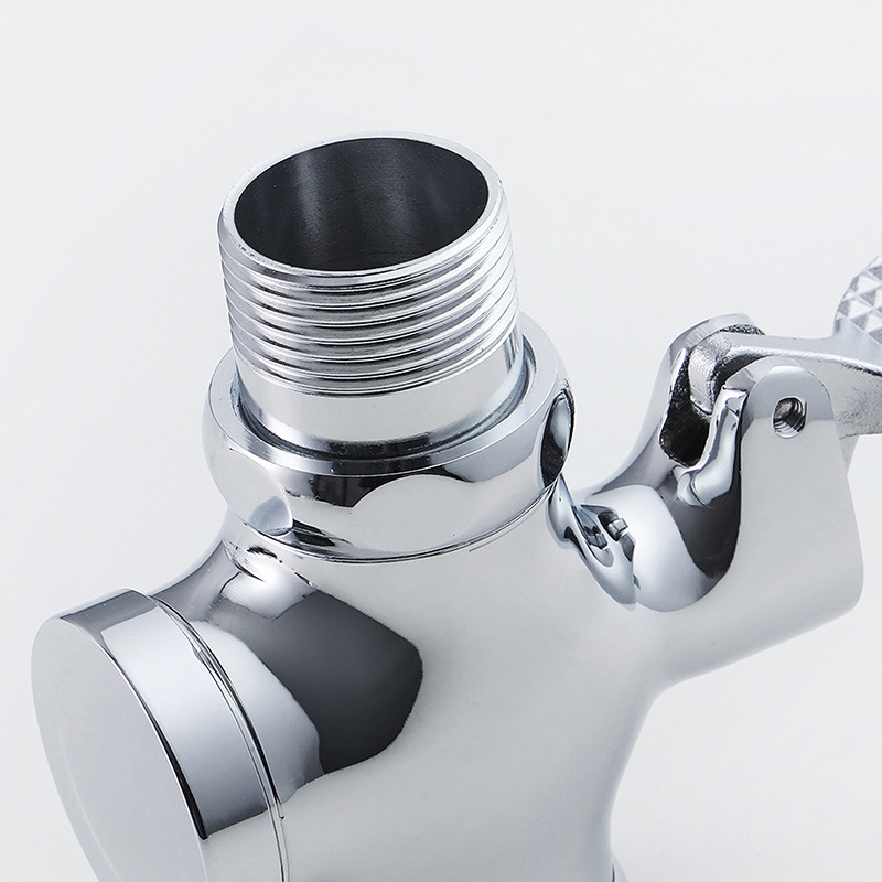 All-copper foot pedal valve, foot pedal type flushing valve for school engineering toilets, four-way foot pedal valve for public restrooms Application Scenario