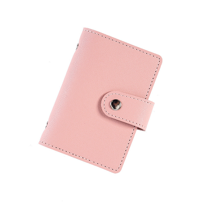 Anti-demagnetization creative Korean-style leather card case, multi-slot PU bank card case, bus card, campus card, and document storage bag Item Picture