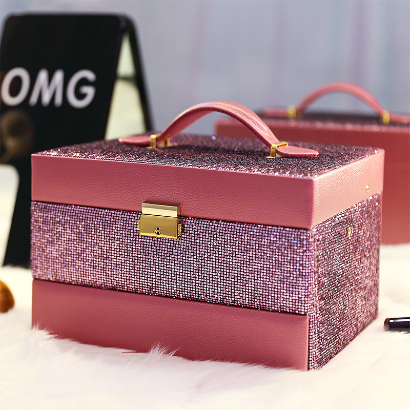 Jewelry box, princess, European, Korean, stud ring, necklace, organizing box, velvet storage, accessory box, jewelry tray Application Scenario