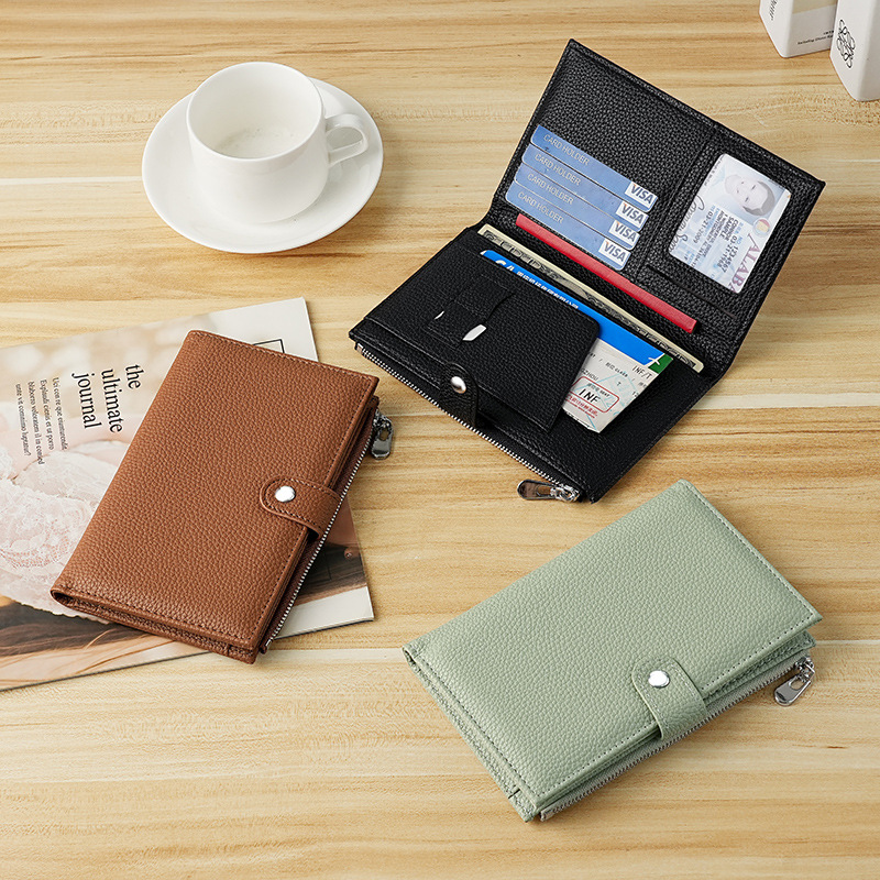 New puRFID ultra-thin multi-functional passport and document bag for women, new air ticket holder, passport and document wallet storage bag full figure