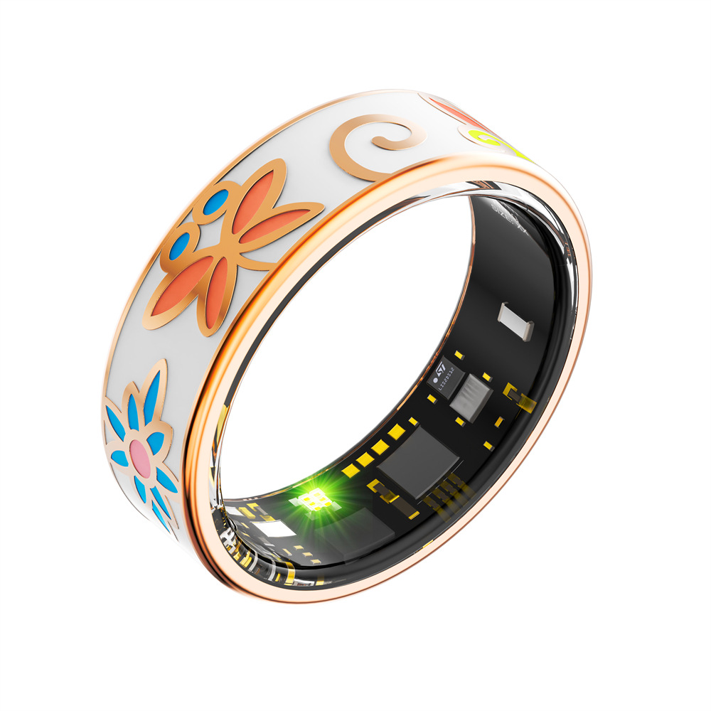 R18 Smart Ring: Heart rate, sleep, Blood Oxygen Monitoring, Remote care, multi-movement, enamel color craftsmanship women's ring details Picture