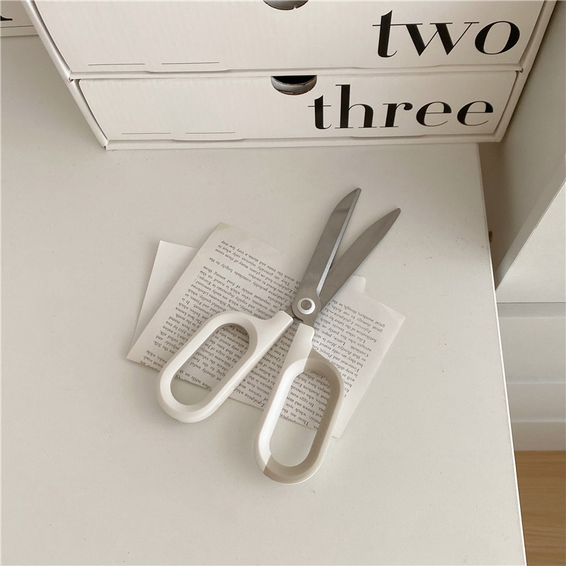 Simple and multi-functional scissors in an ins style, portable for home and office use, student cutting tools, utility knives, and for opening packages Item Picture