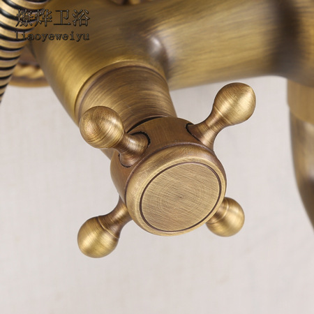 Antique-style shower head set, all-copper bathroom cold and hot shower faucet, free shipping Application Scenario