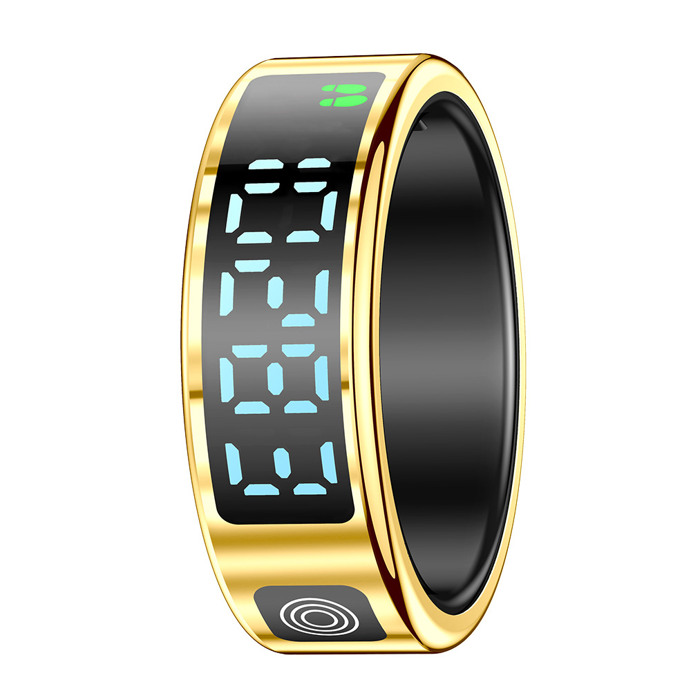 Cross-border SR08 smart ring with display screen, touch page-turning ring, heart rate, blood oxygen, sleep ring, step counting and exercise details Picture