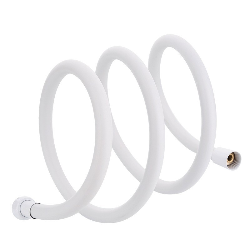 White PVC shower hose, water heater, bathroom shower water pipe, rain connection, showerhead, shower pipe Item Picture