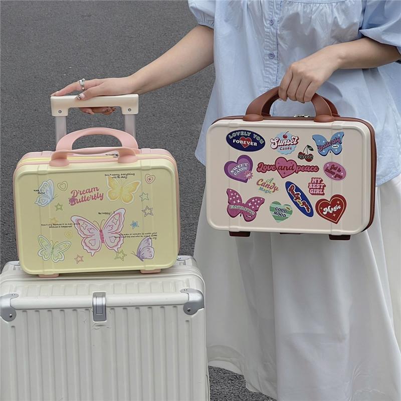 2023 New style carry-on luggage cosmetic bag, large-capacity, portable and cute cartoon cosmetic storage box details Picture