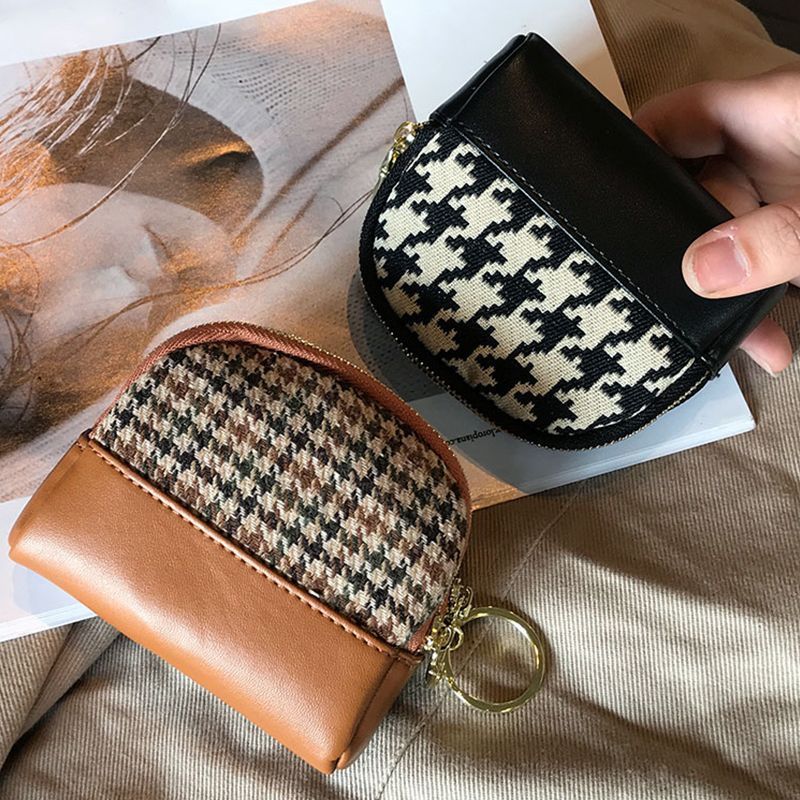 Small wallet women's canvas Japanese-style money cloth rfid coin bag wallet, mini wallet for foreign trade women, short purse details Picture