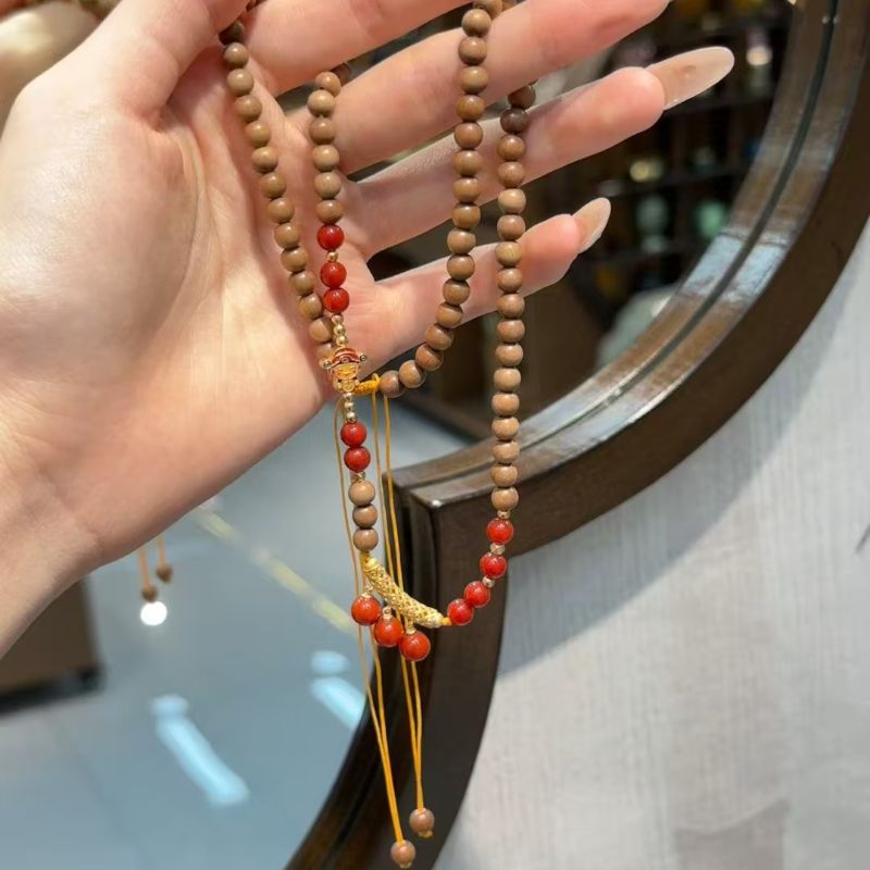 国潮系列经典新中式优雅红色木珠清凉大女主手串104145