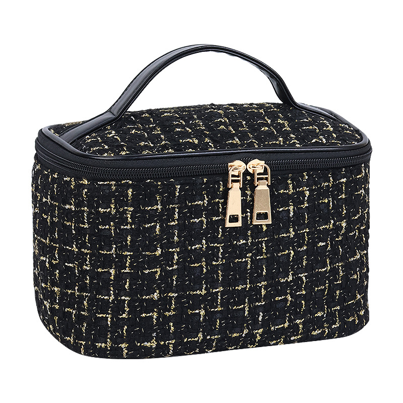 Wholesale new women's makeup bag, small chanel-style, large-capacity ins hand-held toiletries and storage bag, portable for going out, high appearance level Item Picture