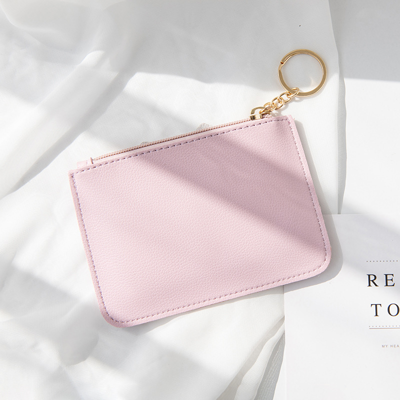 Mini, simple, cute, thin, multi-functional, large-capacity zipper coin case, key small wallet for women Specification drawing