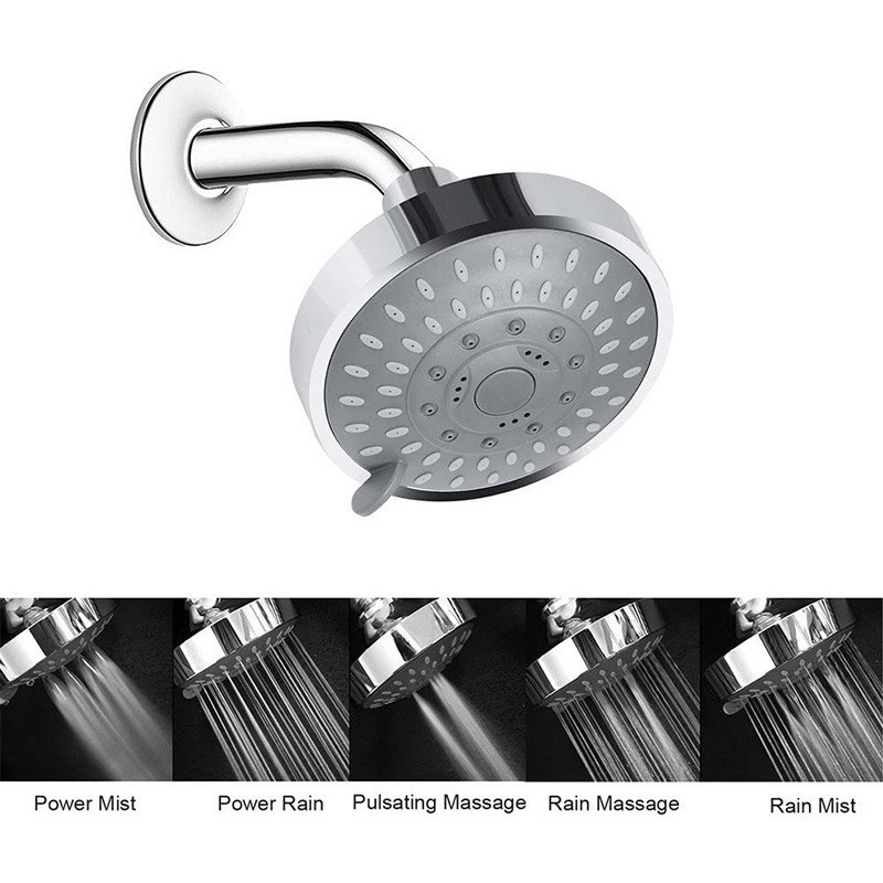 This 4-inch five-speed small shower head with a copper ball head is adjustable, water-saving, and can be concealed. It is suitable for use in bathhouses and hotels details Picture