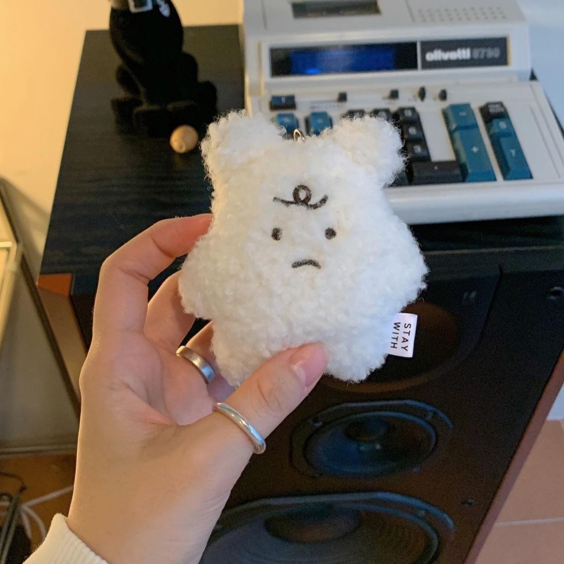 Korean niche products that dislike rainy days: mask-style bear keychains, plush toys, pendants, bags, and decorations Specification drawing