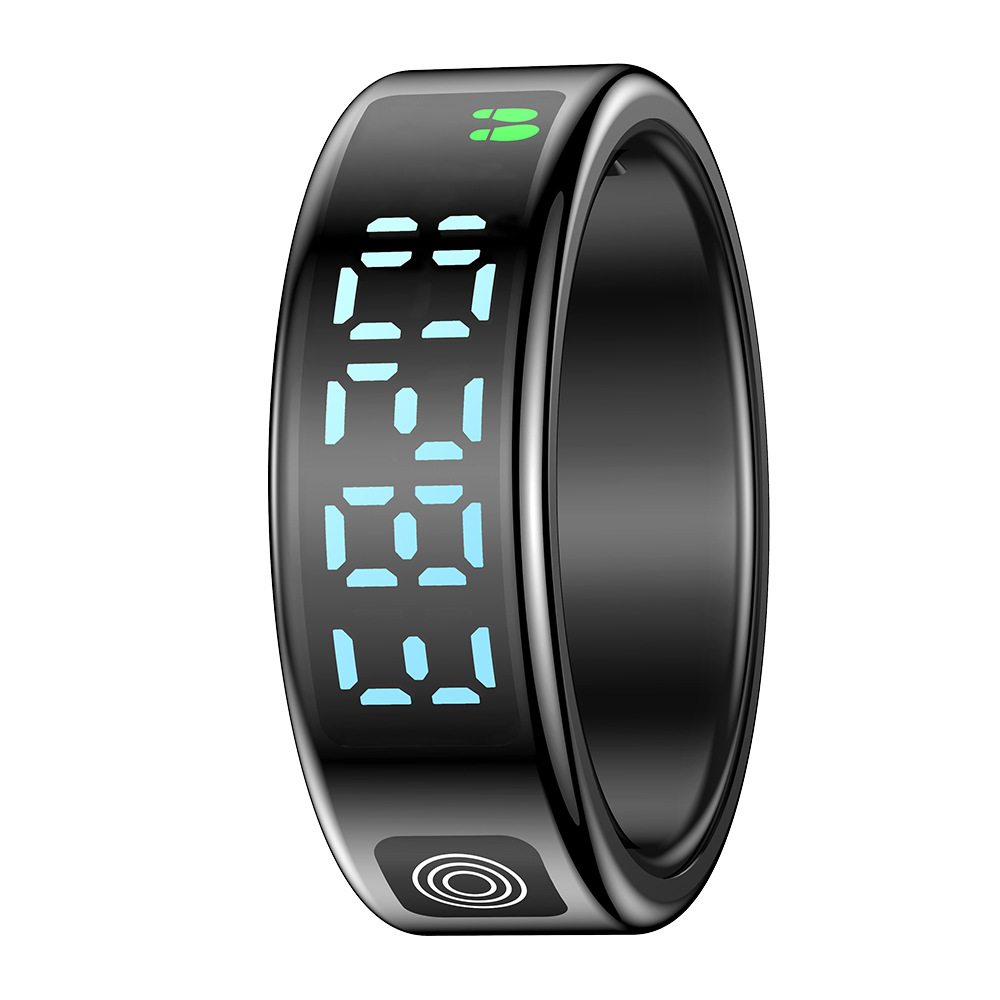 Cross-border SR08 smart ring with display screen, touch page-turning ring, heart rate, blood oxygen, sleep ring, step counting and exercise full figure