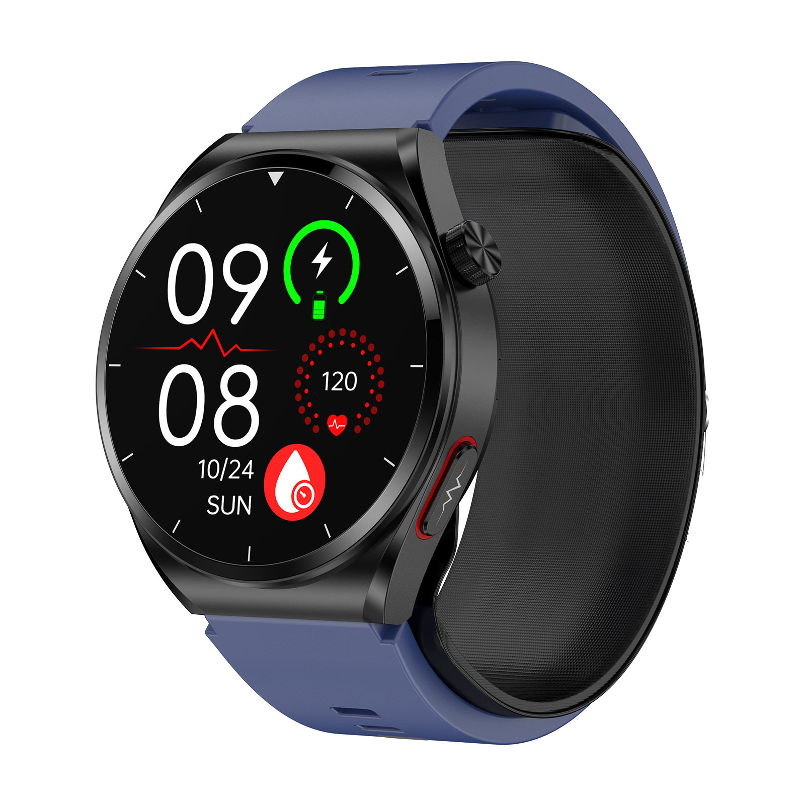 The 2025 new S22 smartwatch is equipped with an air pump and an airbag type for precise voice announcement of true blood pressure, ECG, blood sugar and uric acid Item Picture