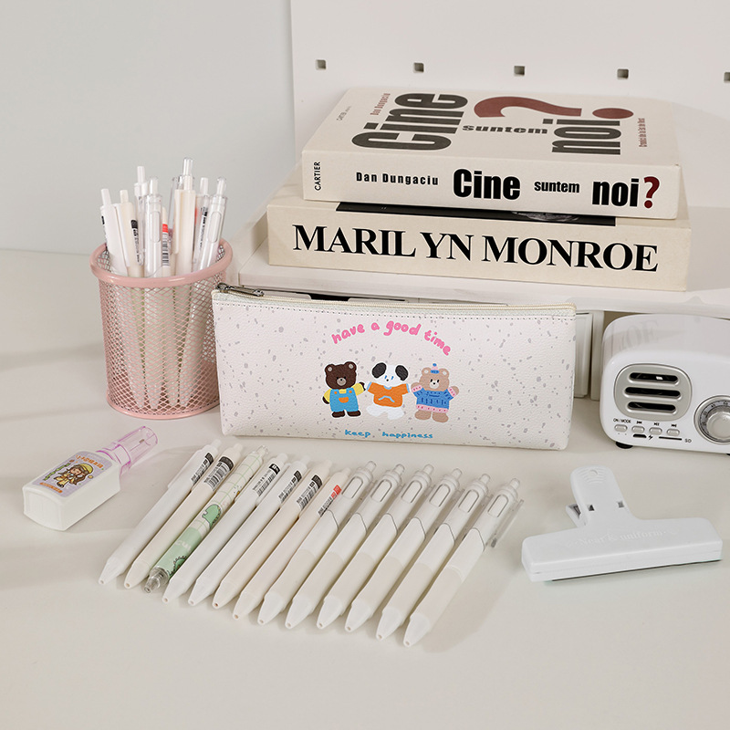 New Korean-style InS-style creative and cute Internet celebrity pencil case, cartoon stationery box, student stationery pencil case Specification drawing