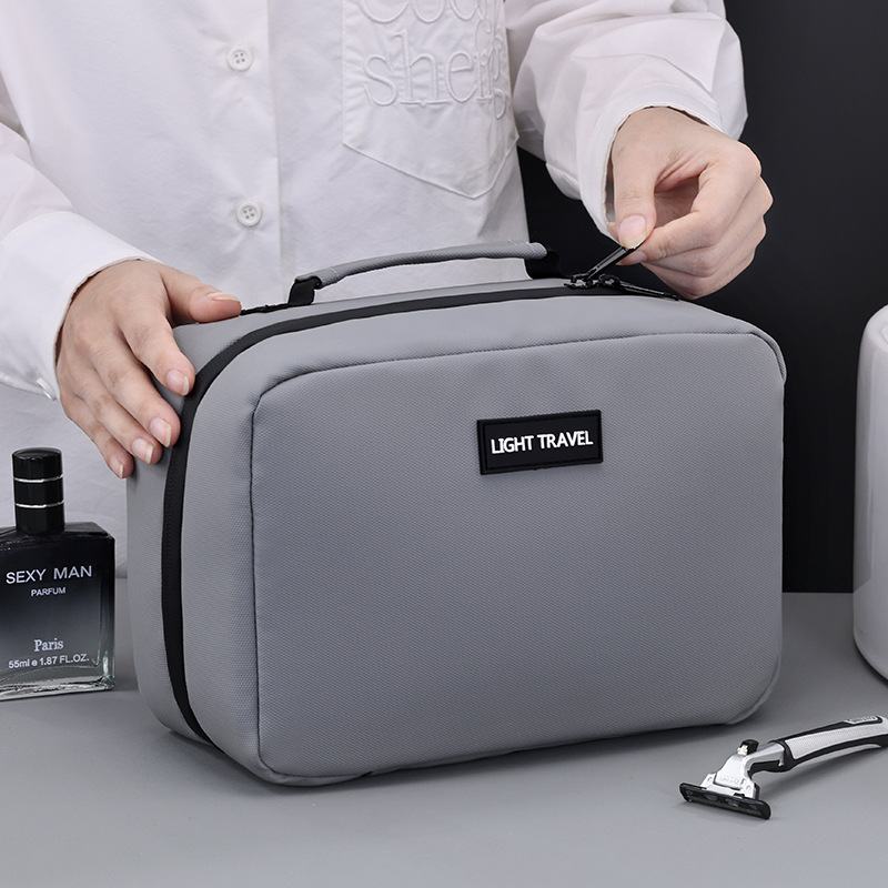 Men's makeup bag, portable large-capacity cosmetics storage bag, portable waterproof multi-functional toiletry bag for business trips and travels full figure